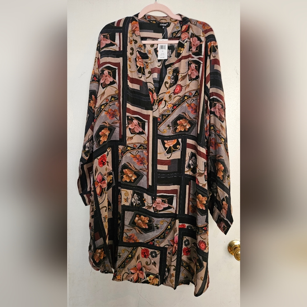 Tolani Multicolor Floral Geometric Dress